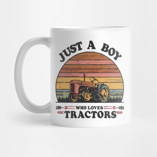 Just A Boy Who Loves Tractors. Kids Farmer Mug